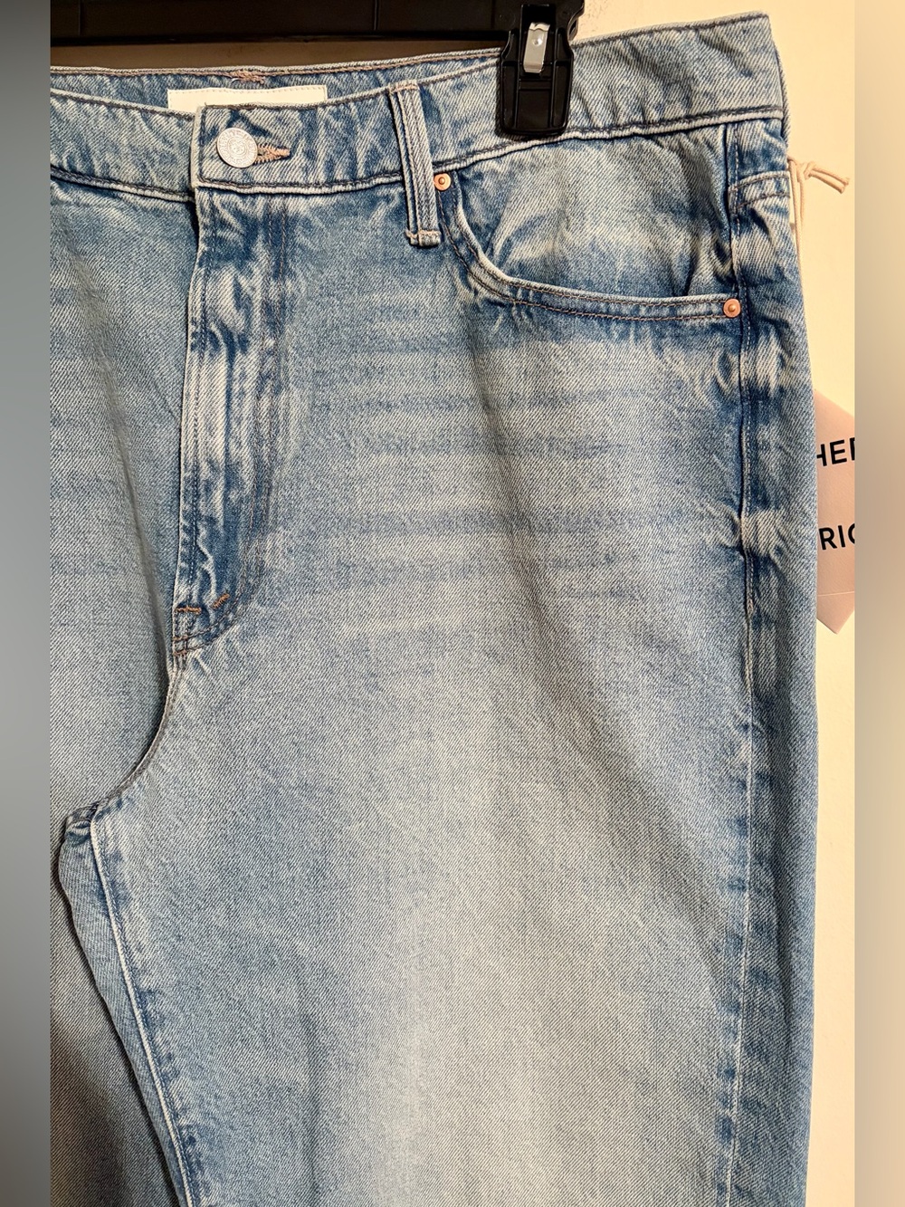 NWT MOTHER Superior The Dodger Flood This is How I Roll Light Denim Jeans Sz 33 - Picture 5 of 16